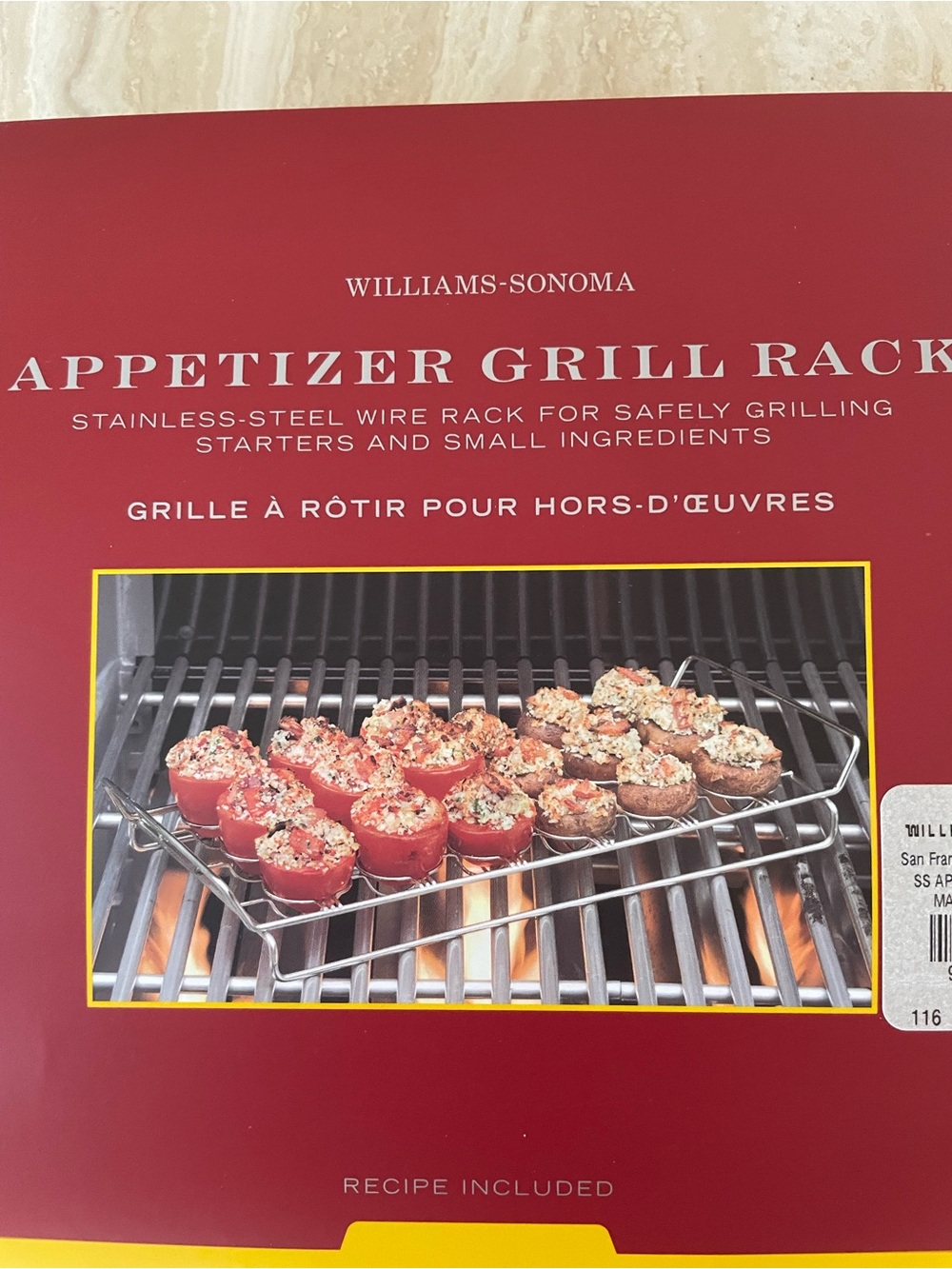 NWT Williams Sonoma Stainless Steel Appetizer Grill Rack